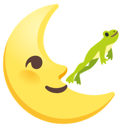 frog and last quarter moon face