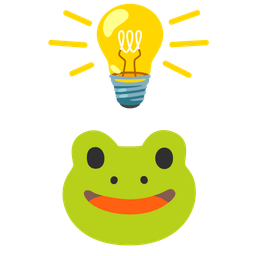 frog and light bulb
