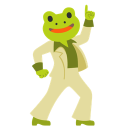 frog and mirror ball