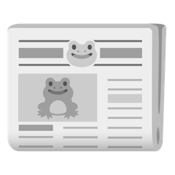 frog and newspaper