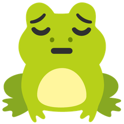 frog and pensive face