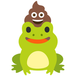 frog and pile of poo