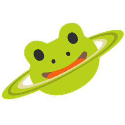 frog and ringed planet