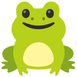 Frog and Slightly smiling face