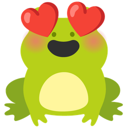 Frog and Smiling face with heart-eyes