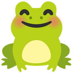 Frog and Smiling face with smiling eyes