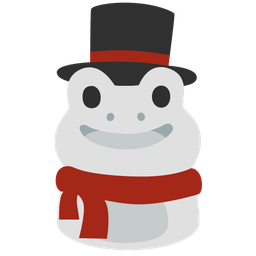 frog and snowman without snow