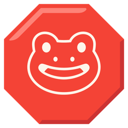 frog and stop sign