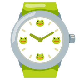 frog and watch