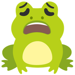frog and weary face