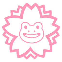 frog and white flower