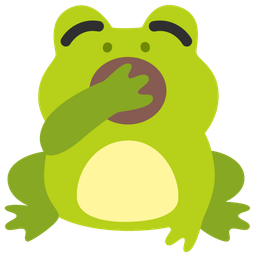 frog and yawning face