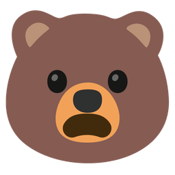Frowning face with open mouth and Bear