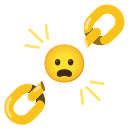 Frowning face with open mouth and Chains