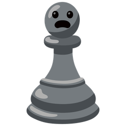 Frowning face with open mouth and Chess pawn