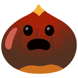 Frowning face with open mouth and Chestnut