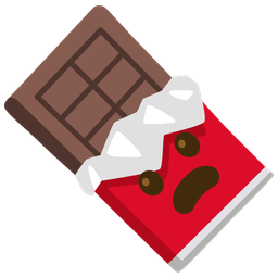 Frowning face with open mouth and Chocolate bar