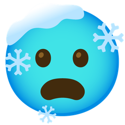 Frowning face with open mouth and Cold face