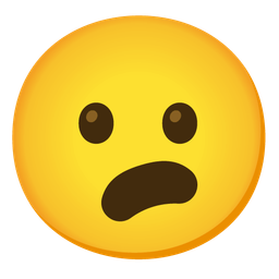 Frowning face with open mouth and Confused face