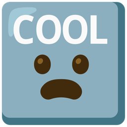 Frowning face with open mouth and COOL button