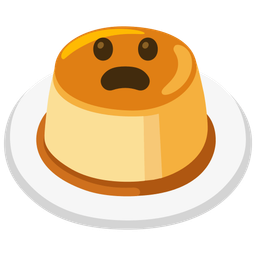 Frowning face with open mouth and Custard