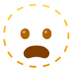 Frowning face with open mouth and Dotted line face