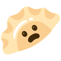 Frowning face with open mouth and Dumpling