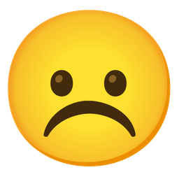 Frowning face with open mouth and Frowning face