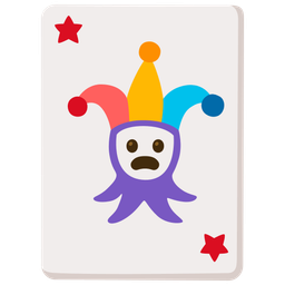 Frowning face with open mouth and Joker