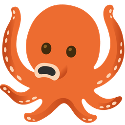 Frowning face with open mouth and Octopus