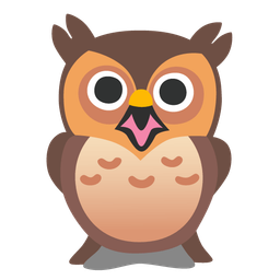 Frowning face with open mouth and Owl