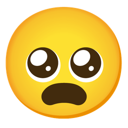 Frowning face with open mouth and Pleading face