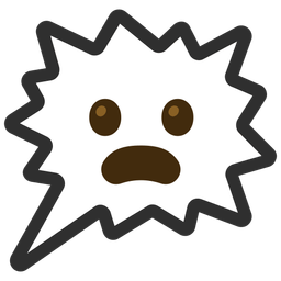 Frowning face with open mouth and Right anger bubble