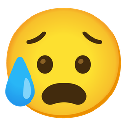 Frowning face with open mouth and Sad but relieved face