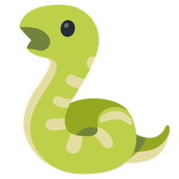 Frowning face with open mouth and Snake