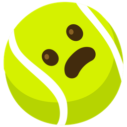 Frowning face with open mouth and Tennis