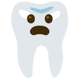 Frowning face with open mouth and Tooth