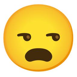 Frowning face with open mouth and Unamused face