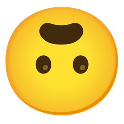 Frowning face with open mouth and Upside-down face