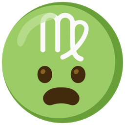 Frowning face with open mouth and Virgo