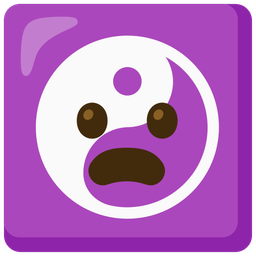 Frowning face with open mouth and Yin yang
