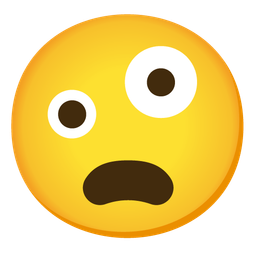 Frowning face with open mouth and Zany face