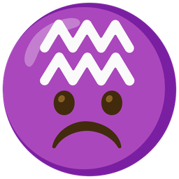 Frowning face and Aquarius