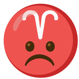 Frowning face and Aries