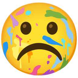 Frowning face and Artist palette