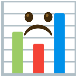 Frowning face and Bar chart