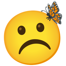 Frowning face and Butterfly