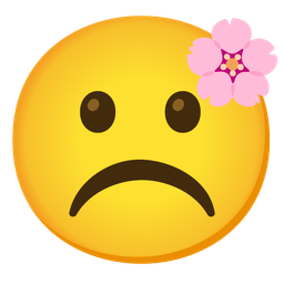 Frowning face and Cherry blossom
