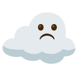 Frowning face and Cloud