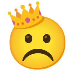 Frowning face and Crown